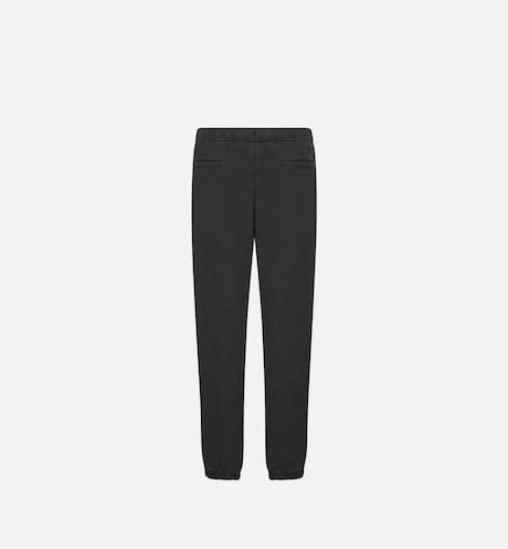 Christian Dior Couture Track Pants Black Cotton Fleece